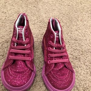 Toddler Pink Glitter Van Sk8-Hi